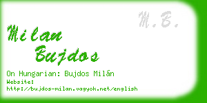 milan bujdos business card